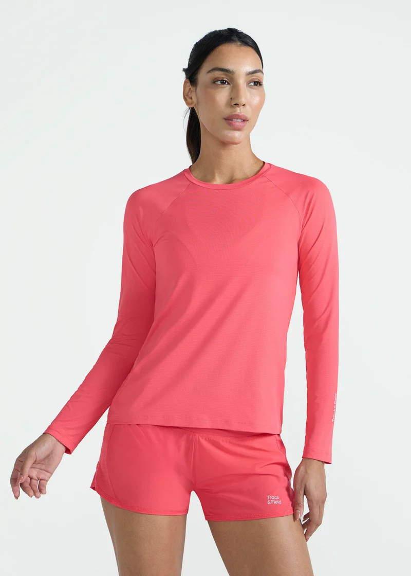 T-shirt Mulher Manga Longa Uv Mesh