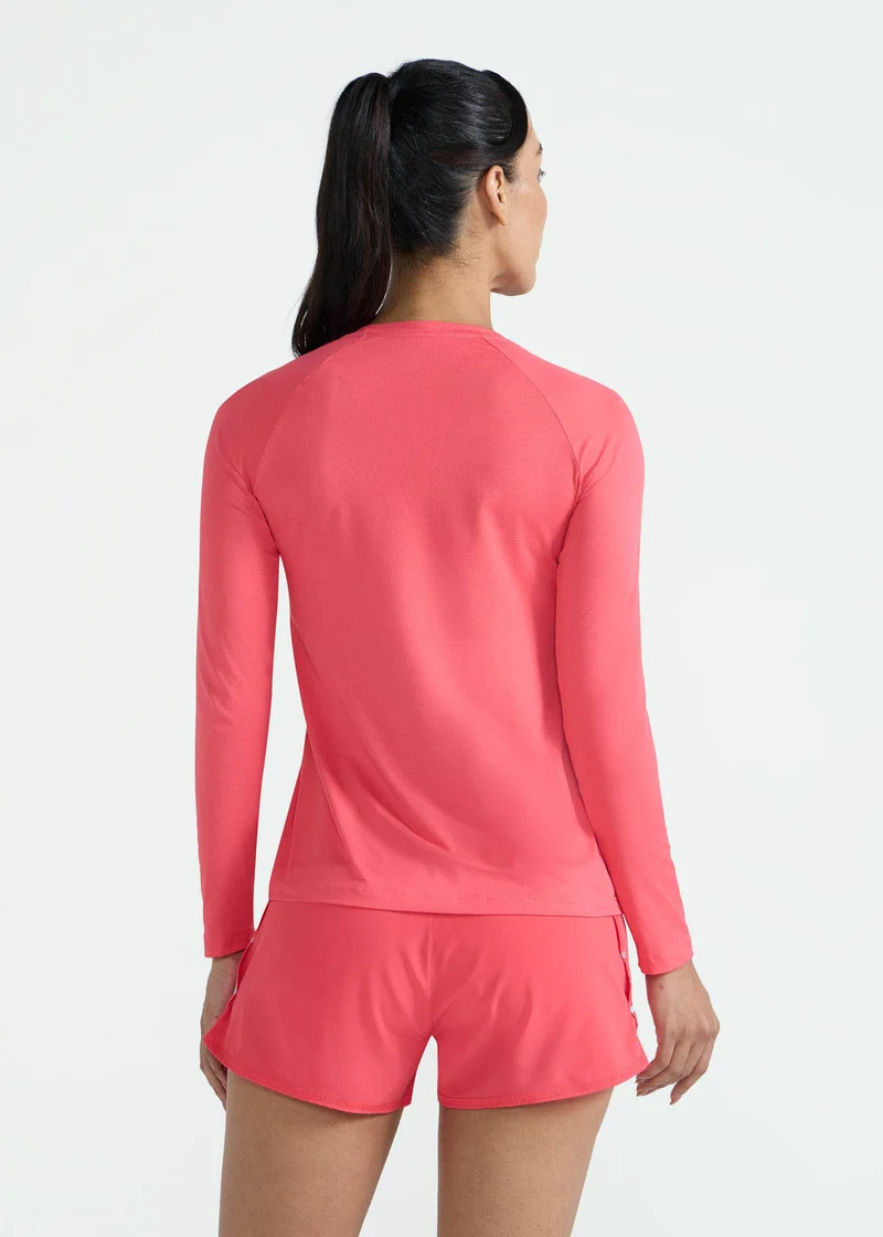 T-shirt Mulher Manga Longa Uv Mesh