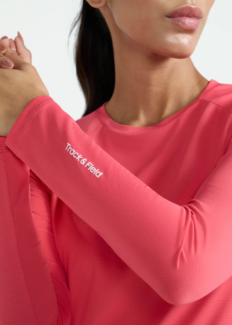 T-shirt Mulher Manga Longa Uv Mesh