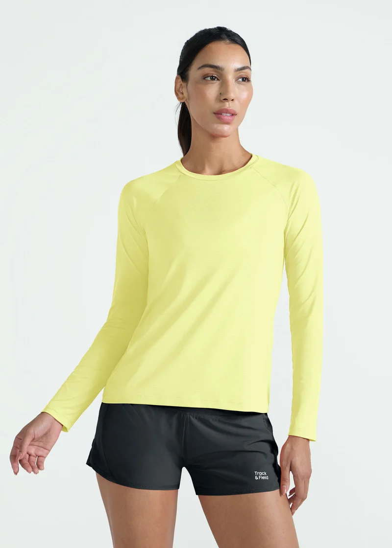 T-shirt Mulher Manga Longa Uv Mesh
