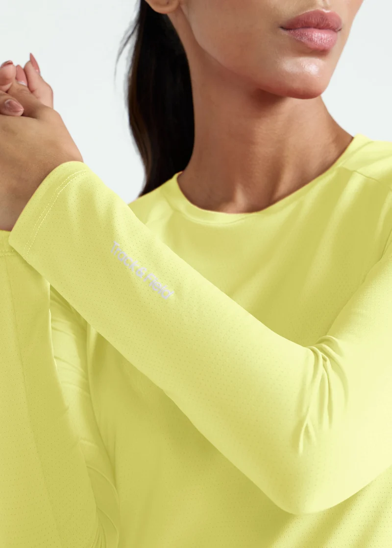 T-shirt Mulher Manga Longa Uv Mesh