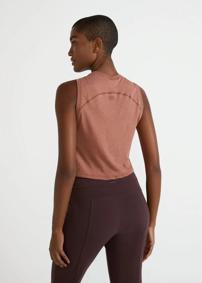 T-Shirt Mulher Sem Manga Cropped