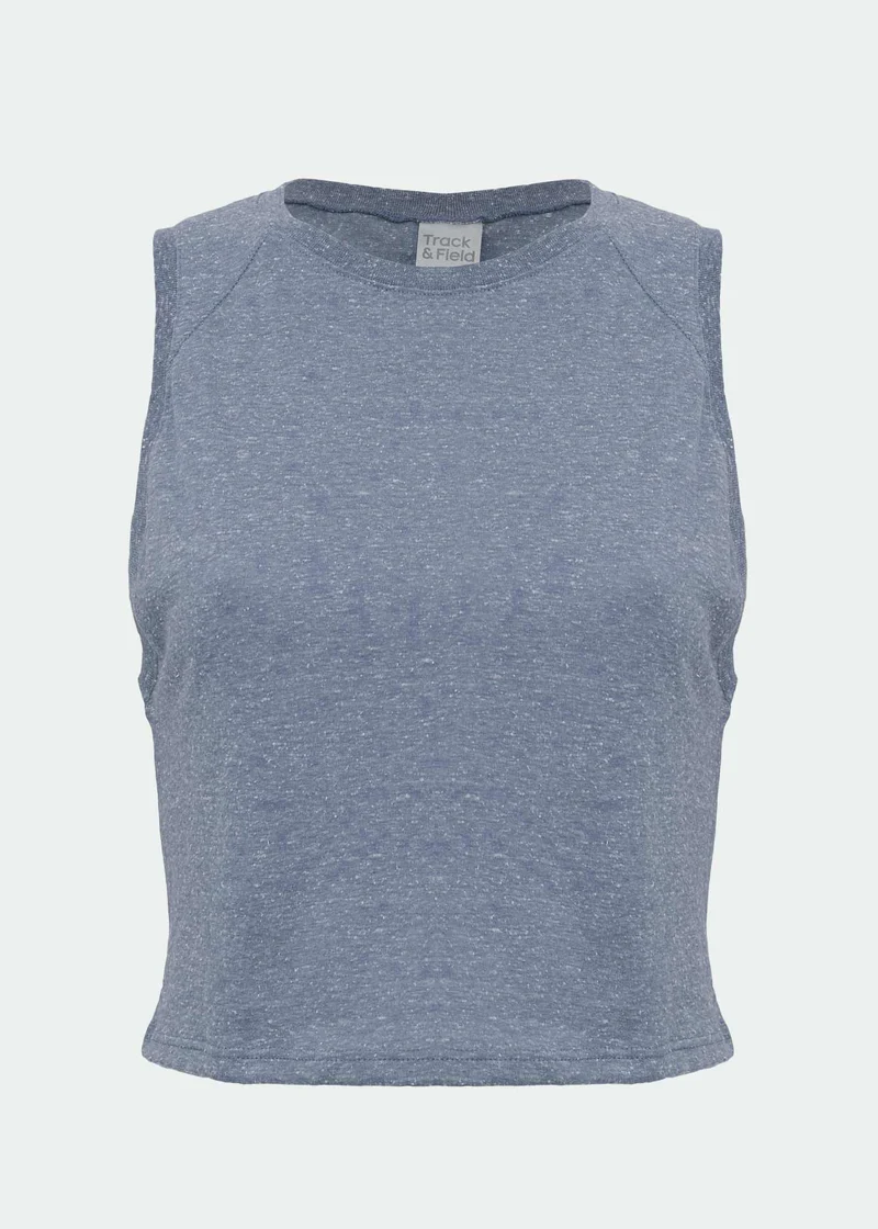 T-Shirt Mulher Sem Manga Cropped