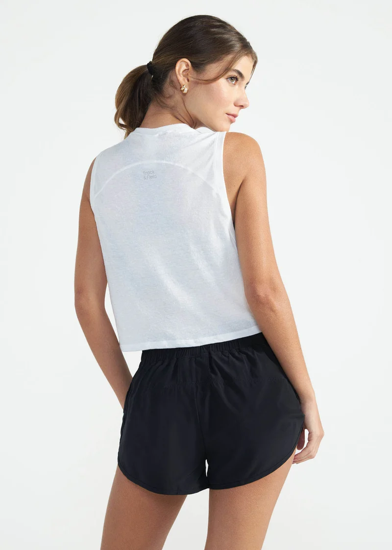 T-Shirt Mulher Sem Manga Cropped