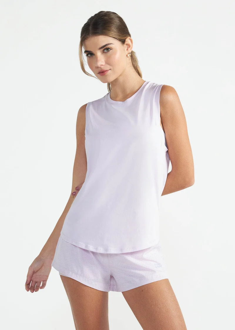 T-Shirt Mulher Sem Manga Reta