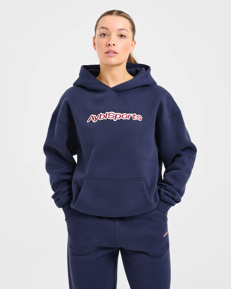 AYBL Sports Outline Oversized Hoodie - Navy