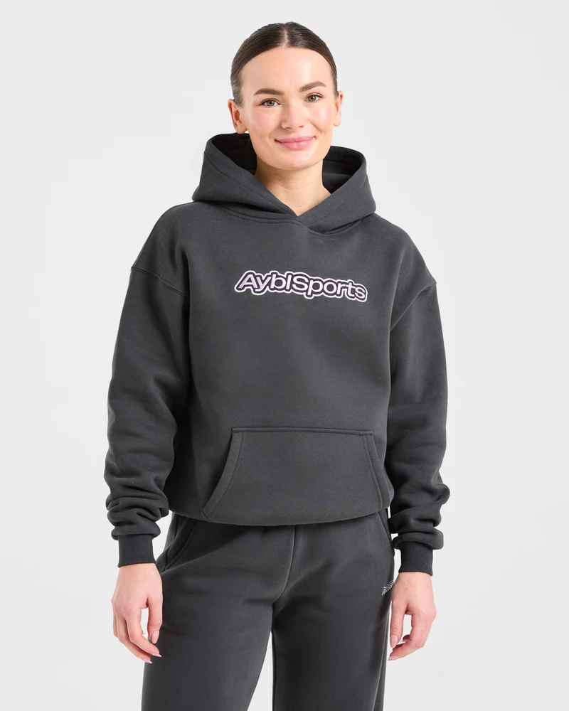 AYBL Sports Outline Oversized Hoodie - Charcoal