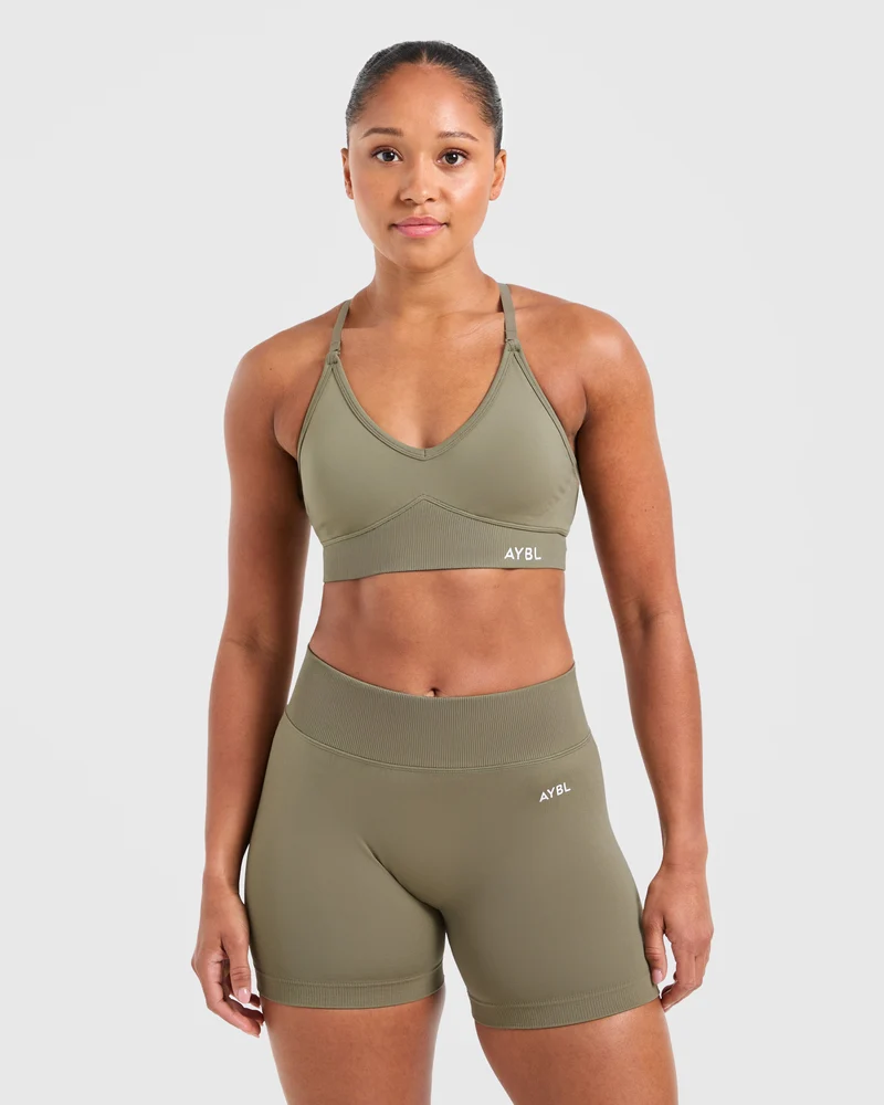 Adapt Seamless Sports Bra - Muted Olive