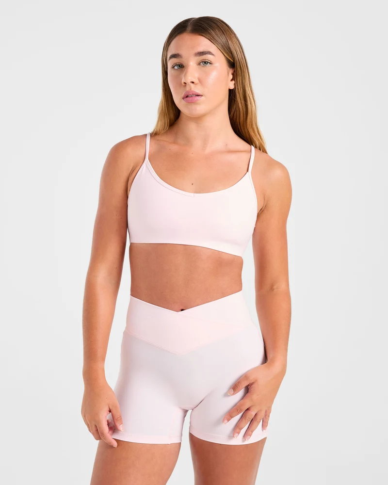 Sculpt Wrap Sports Bra - Iced Rose