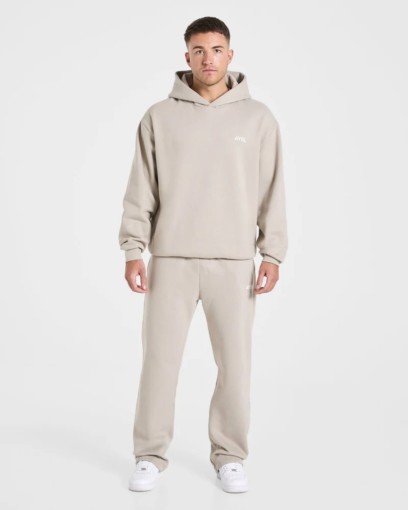 Essential Oversized Straight Leg Joggers - Stone