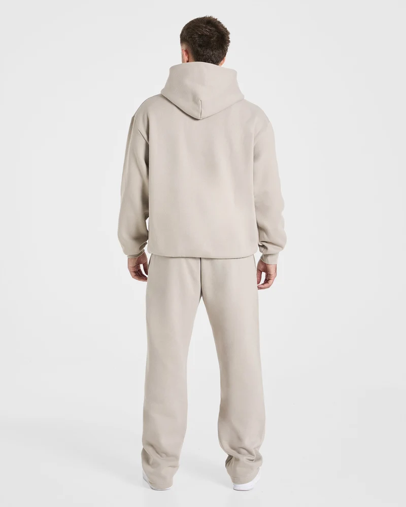 Essential Oversized Straight Leg Joggers - Stone