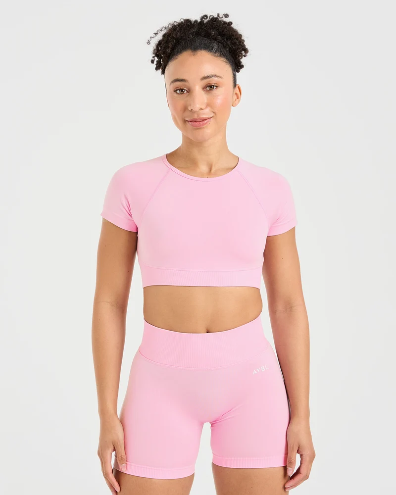 Adapt Seamless Crop Top - Spring Rose