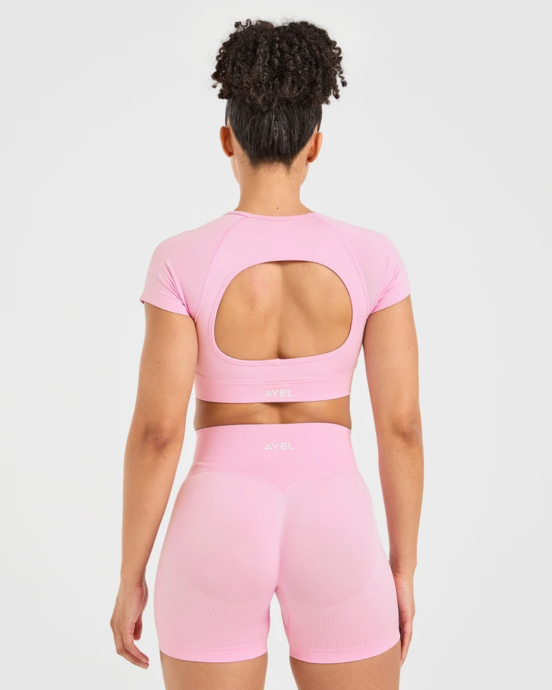 Adapt Seamless Crop Top - Spring Rose
