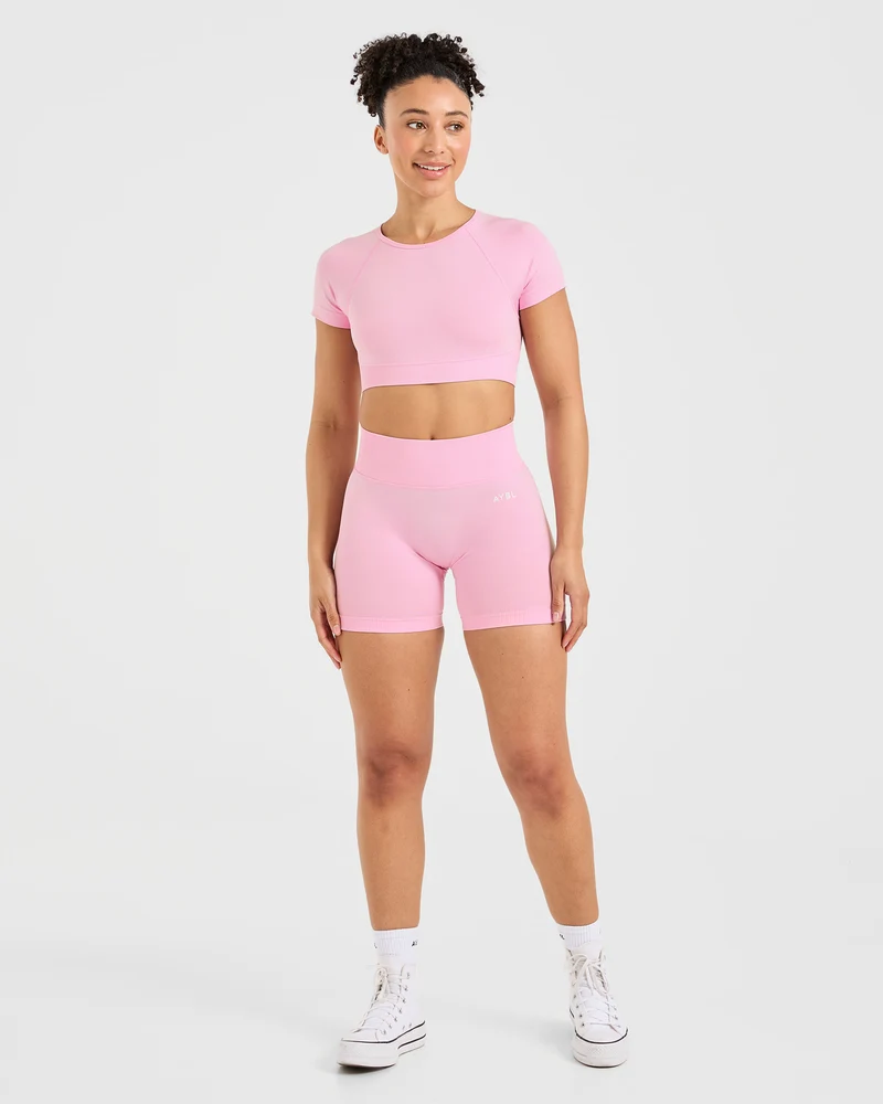 Adapt Seamless Crop Top - Spring Rose