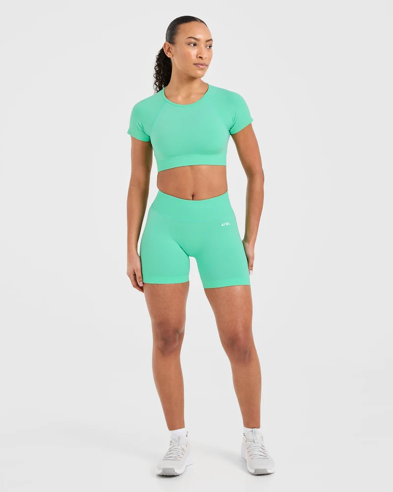 Adapt Seamless Crop Top - Spring Mint