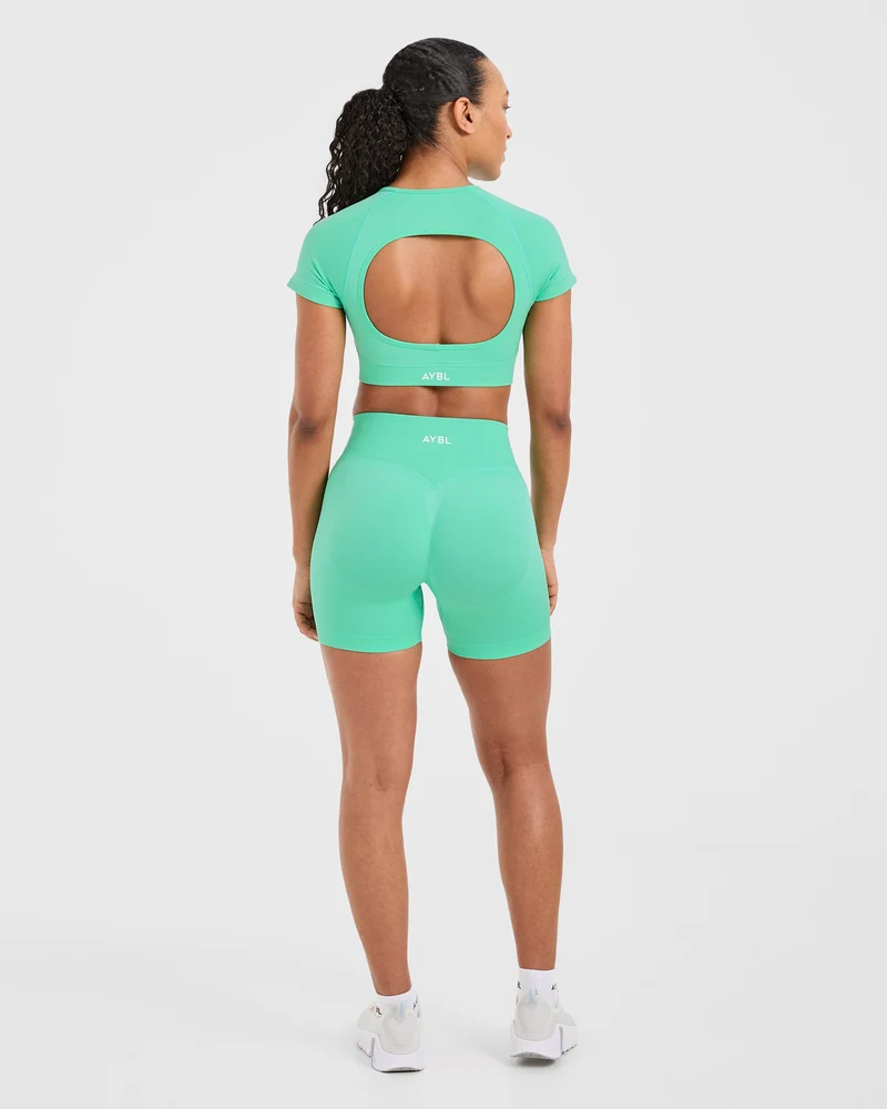 Adapt Seamless Crop Top - Spring Mint