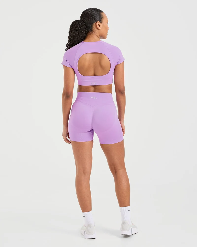 Adapt Seamless Crop Top - Spring Lilac