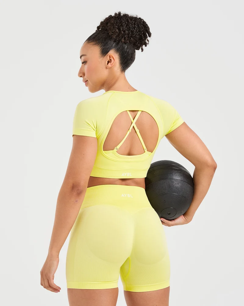 Adapt Seamless Crop Top - Spring Jaune