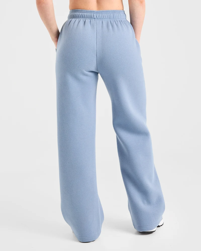 Retro Athletics Oversized Straight Leg Joggers - Vintage Bleu