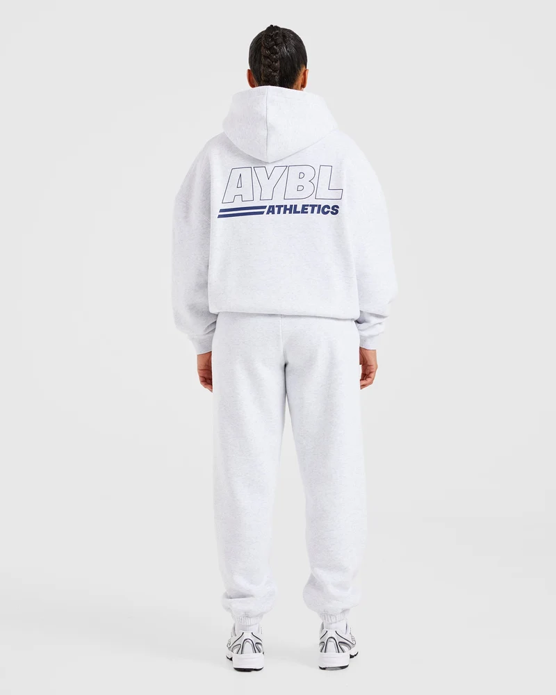 Athletics Track Oversized Joggers - Heather Grey/Navy