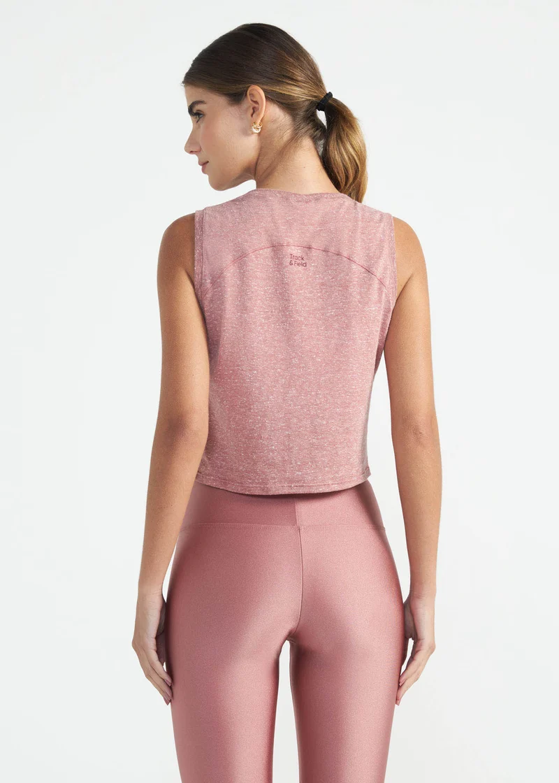 T-Shirt Mulher Sem Manga Cropped