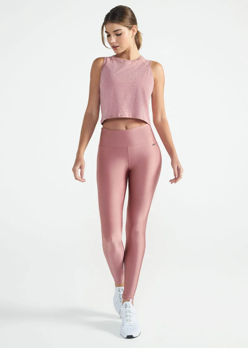T-Shirt Mulher Sem Manga Cropped
