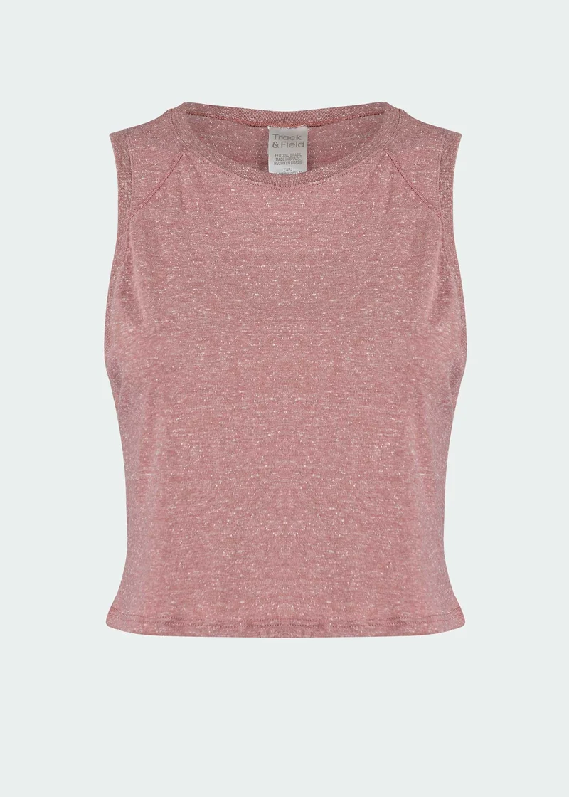 T-Shirt Mulher Sem Manga Cropped