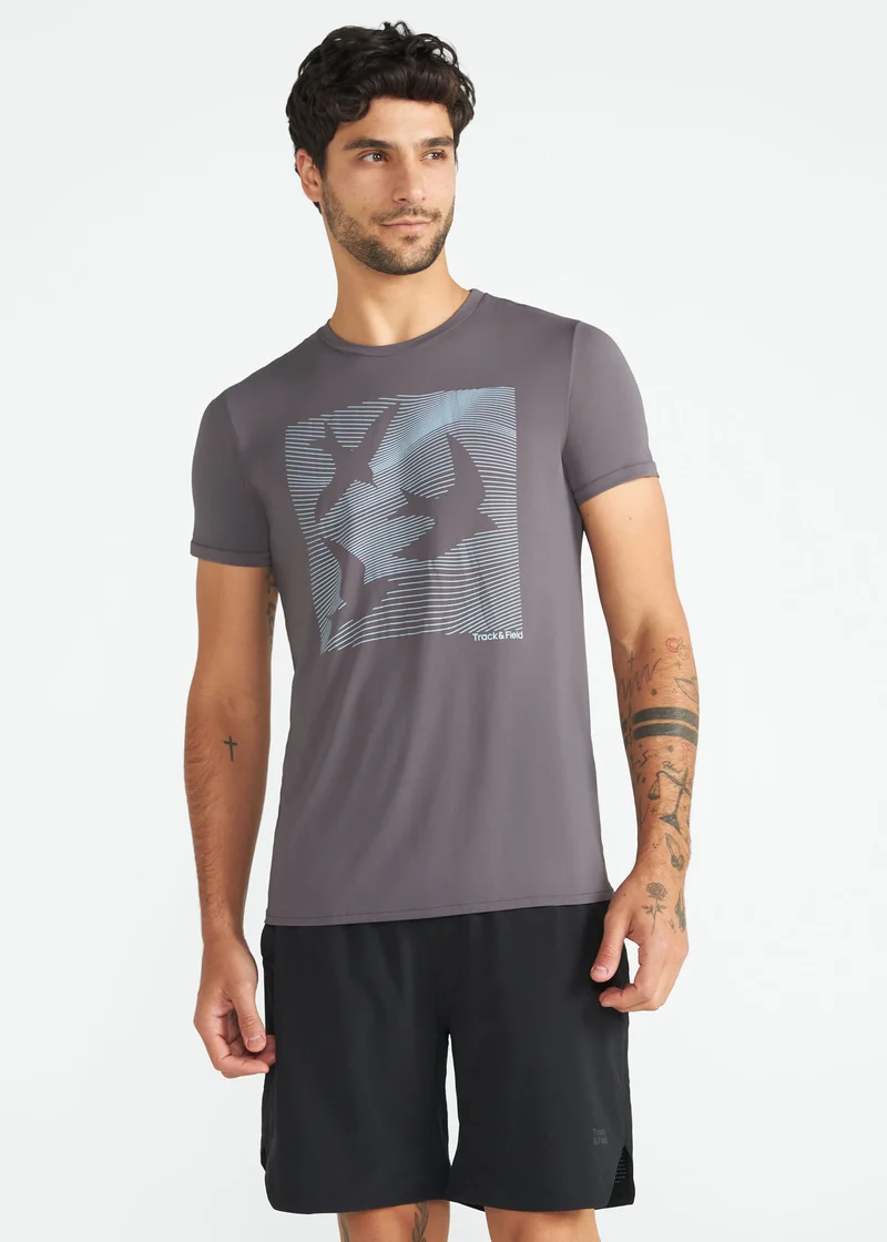 T-Shirt Homem Manga Curta Thermodry Passaros