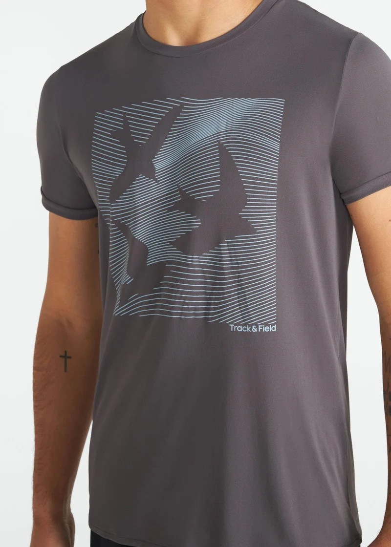 T-Shirt Homem Manga Curta Thermodry Passaros