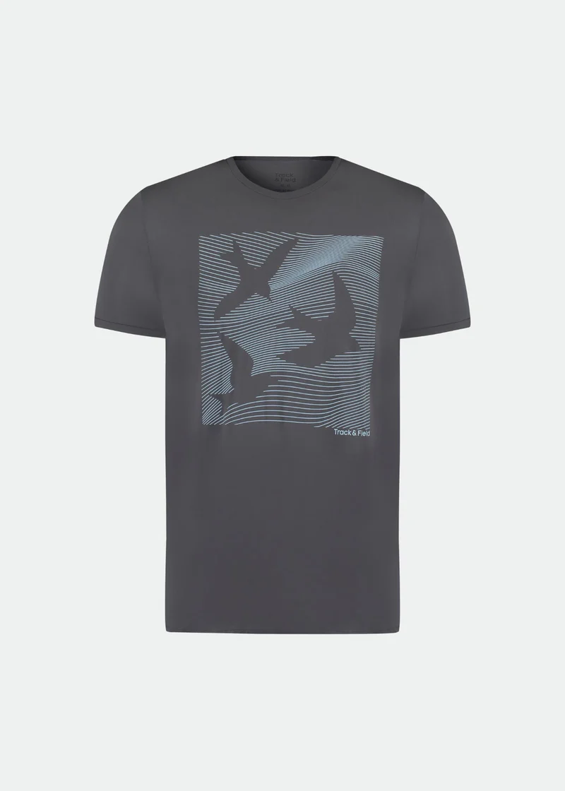 T-Shirt Homem Manga Curta Thermodry Passaros