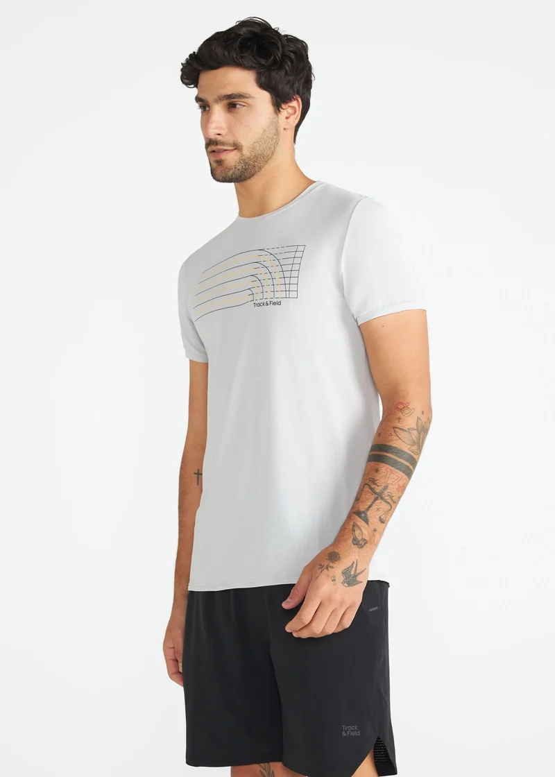 T-Shirt Homem Manga Curta Thermodry Pista