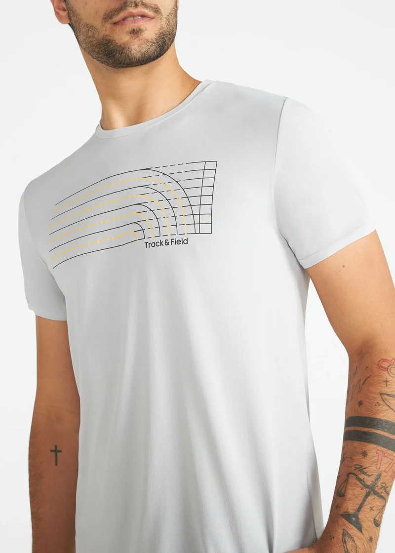T-Shirt Homem Manga Curta Thermodry Pista