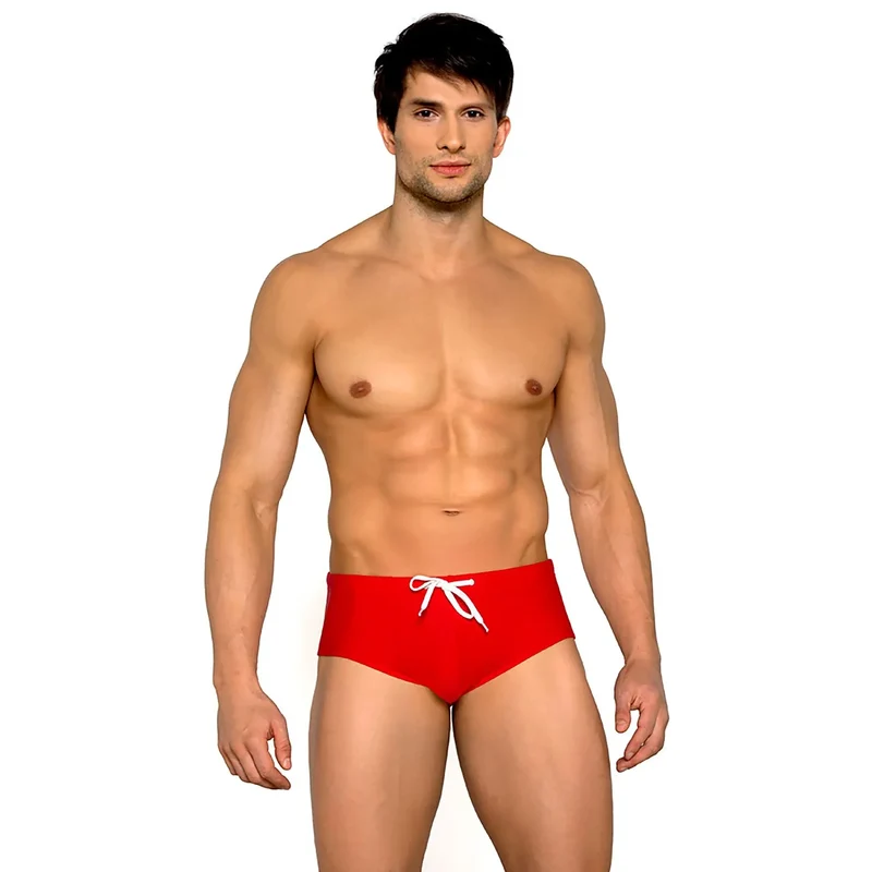 Boxer maillot de bain ajusté homme élastique doux matériau résistant à l'eau tissu agréable au toucher maintien confortable style épuré