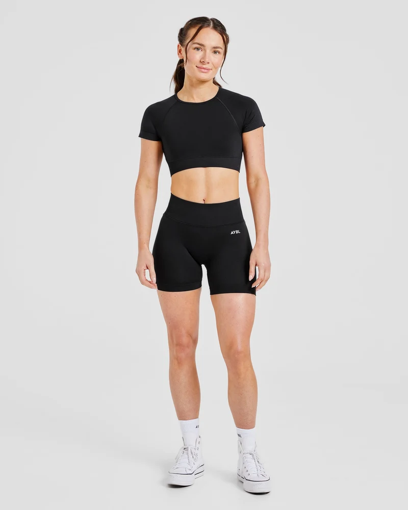 Adapt Seamless Crop Top - Noir