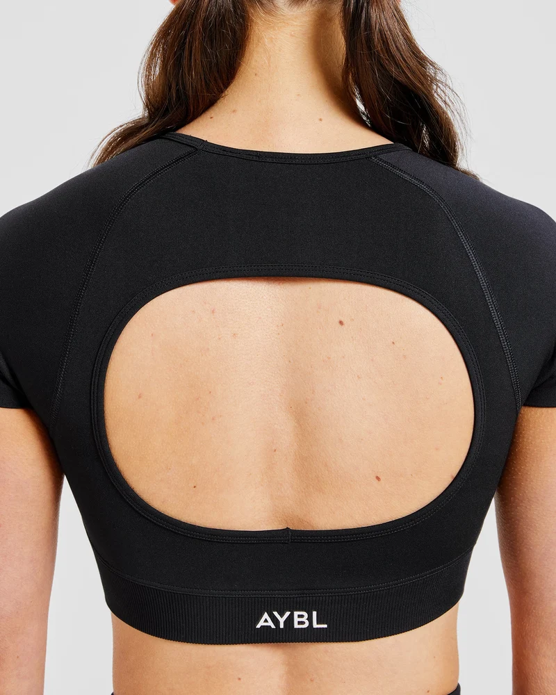 Adapt Seamless Crop Top - Noir