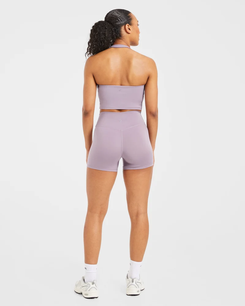 Staple Halterneck Crop Top - Mauve Violet