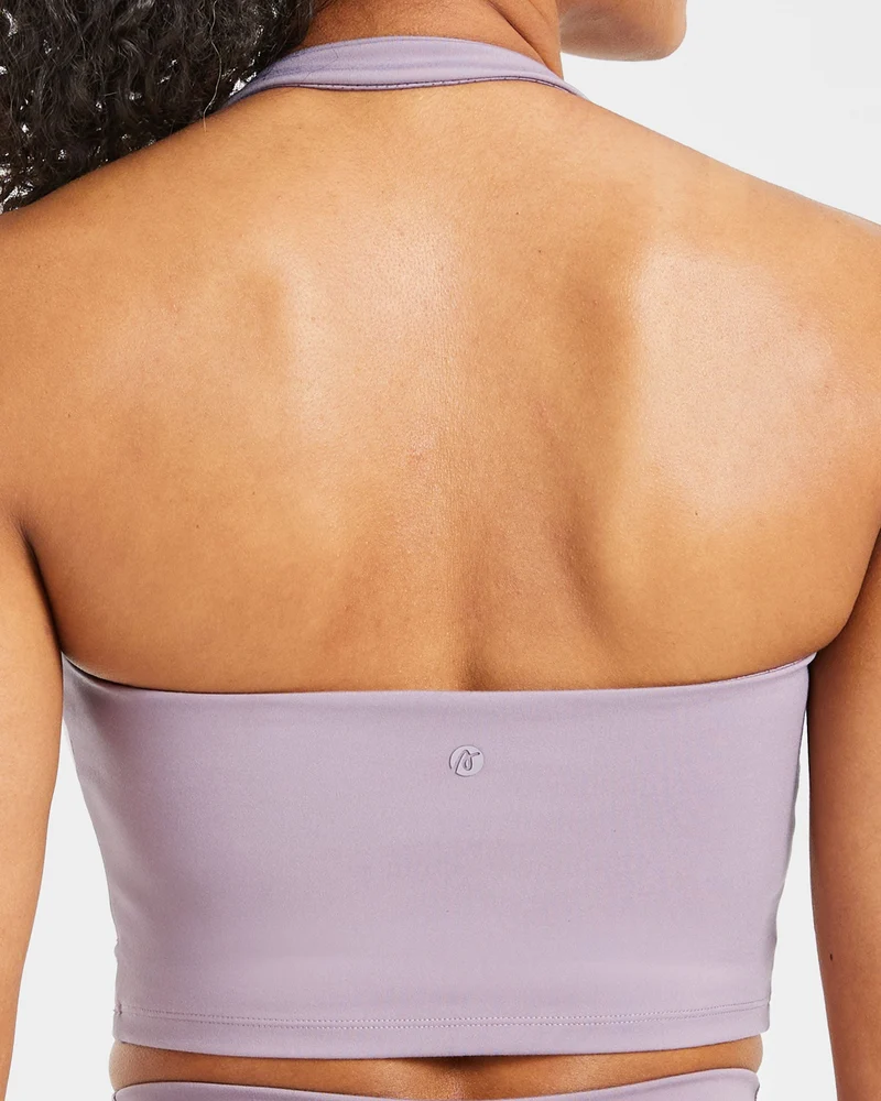 Staple Halterneck Crop Top - Mauve Violet