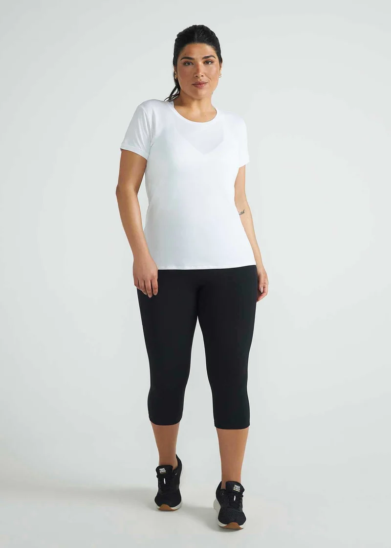 Calça Legging Mulher 3/4 Bolsos