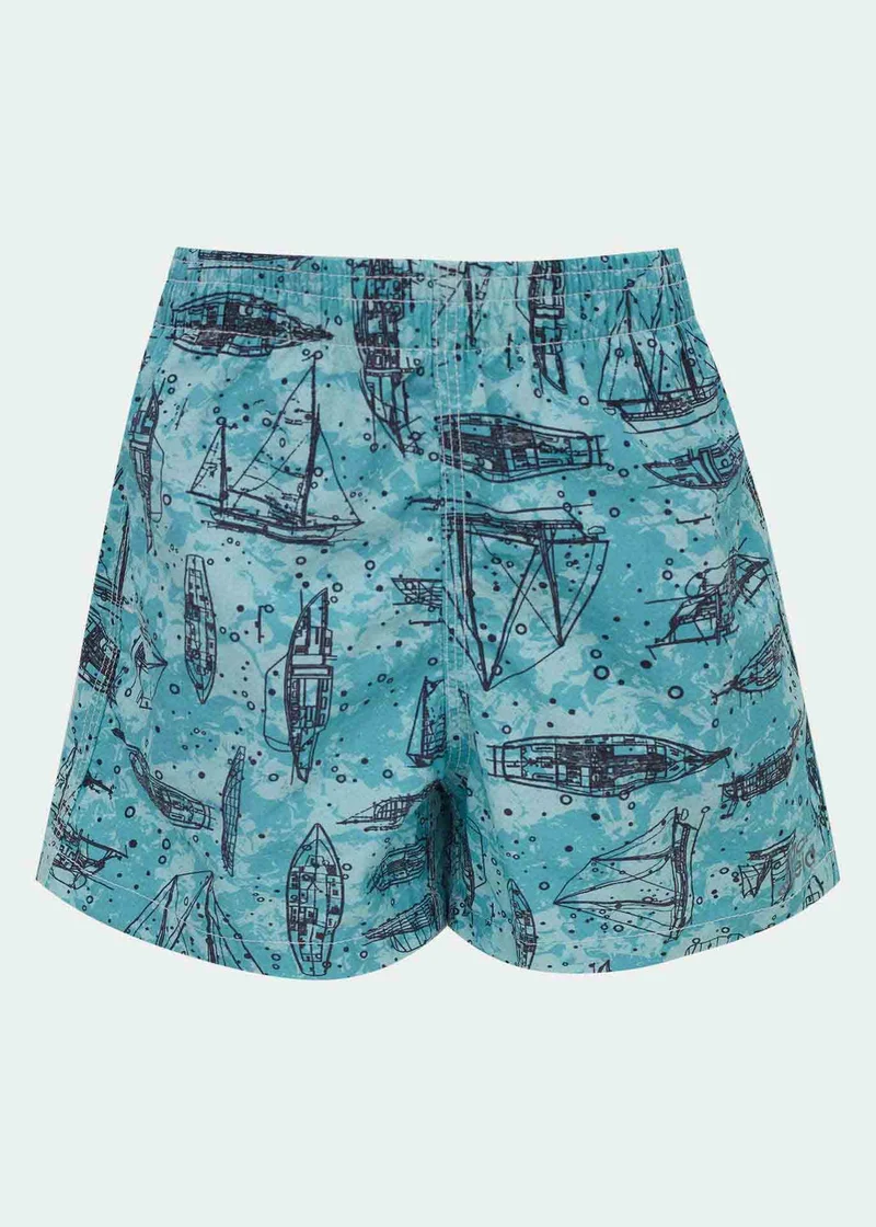 Calção Homem Infantil Estampado Beach