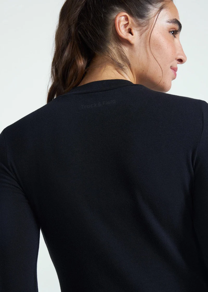 T-Shirt Mulher Manga Longa Térmica Casual
