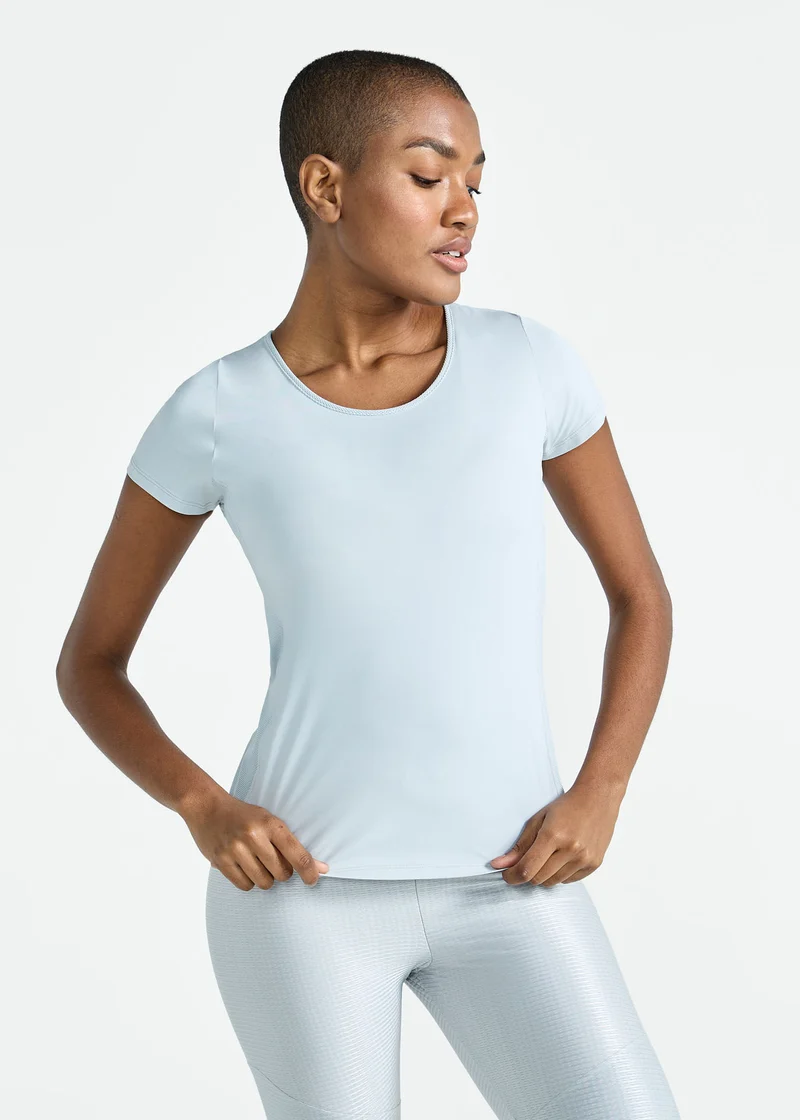 T-Shirt Mulher Manga Curta Transpasse