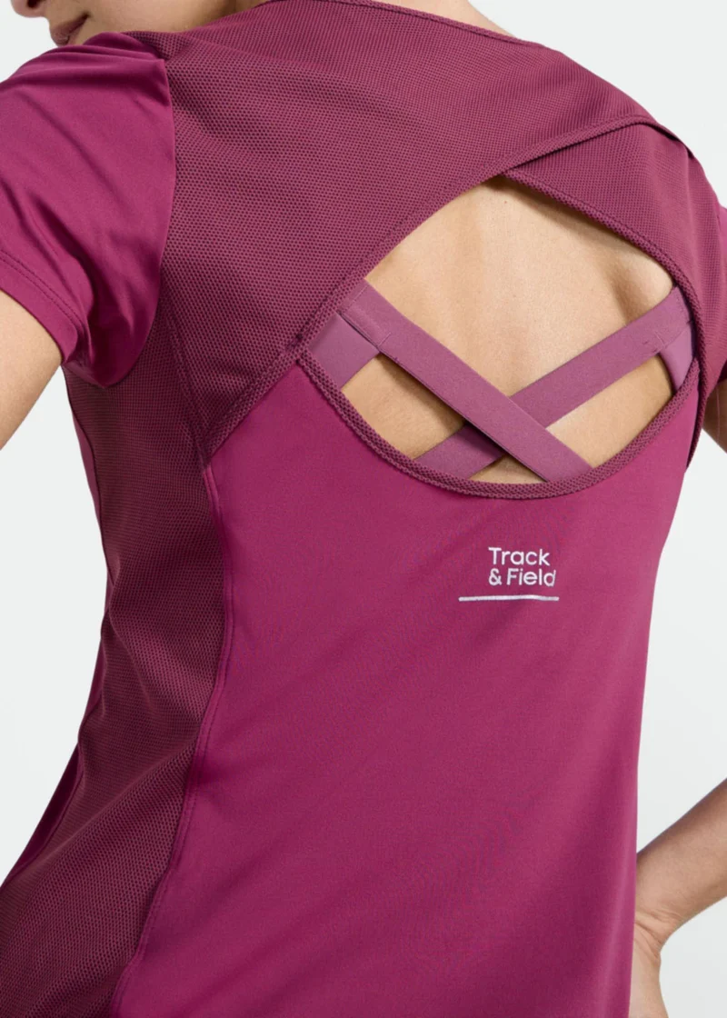 T-Shirt Mulher Manga Curta Transpasse