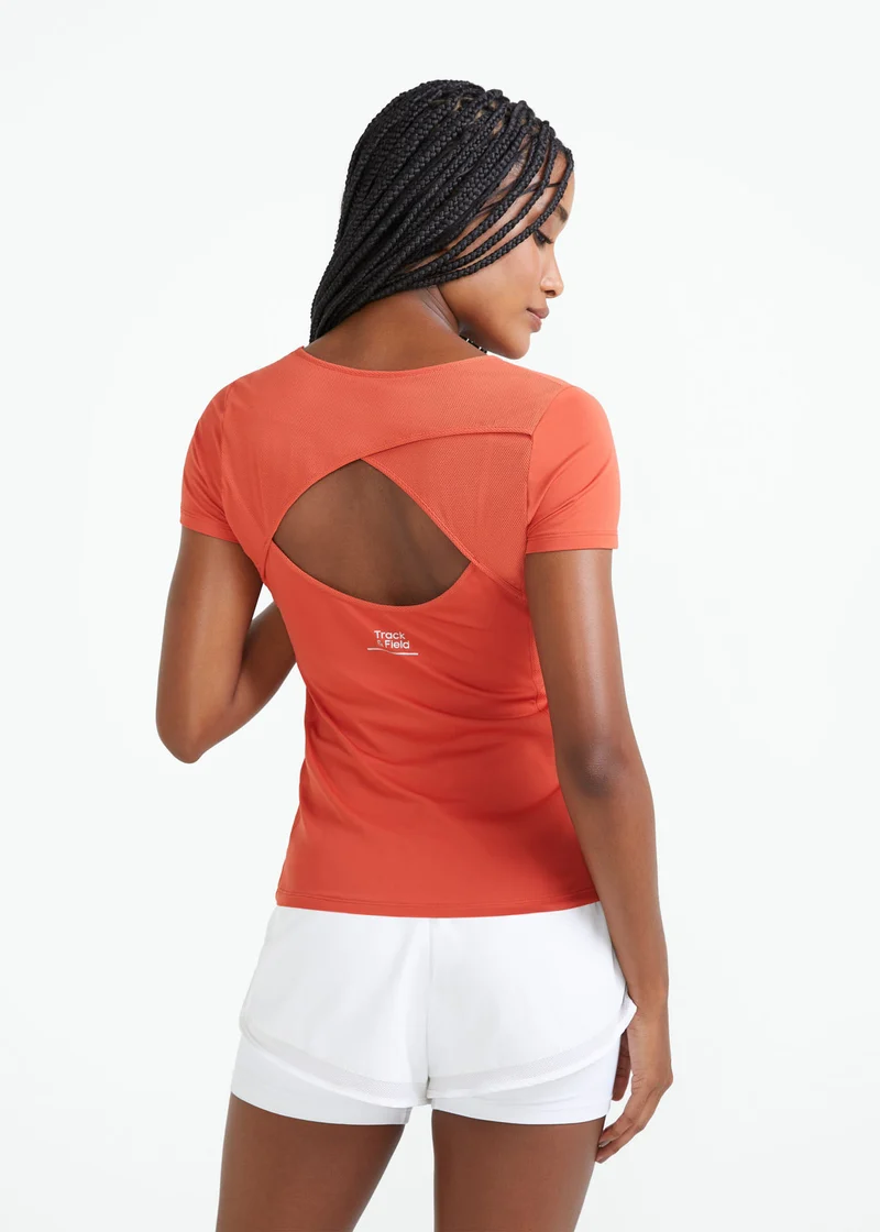 T-Shirt Mulher Manga Curta Transpasse
