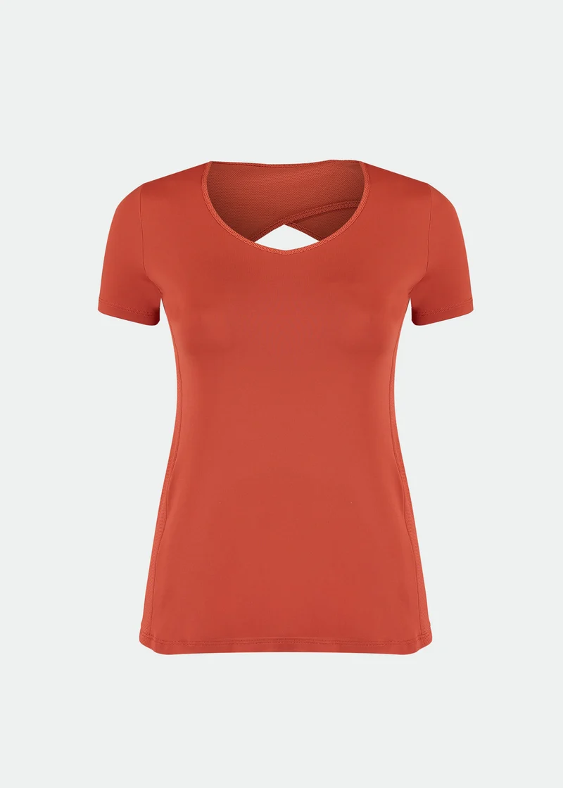 T-Shirt Mulher Manga Curta Transpasse