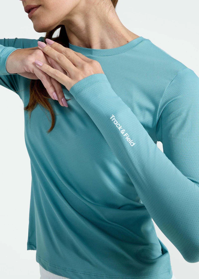 T-Shirt Mulher Manga Longa Uv Mesh