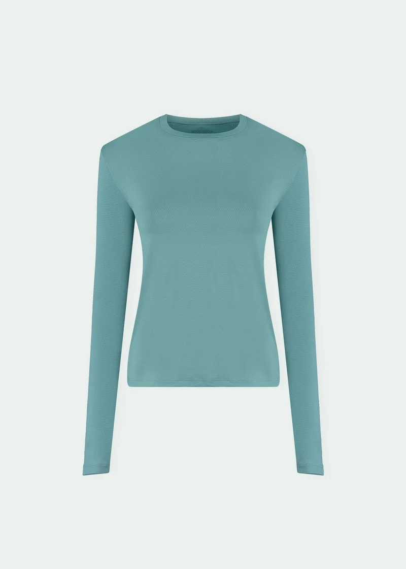 T-Shirt Mulher Manga Longa Uv Mesh