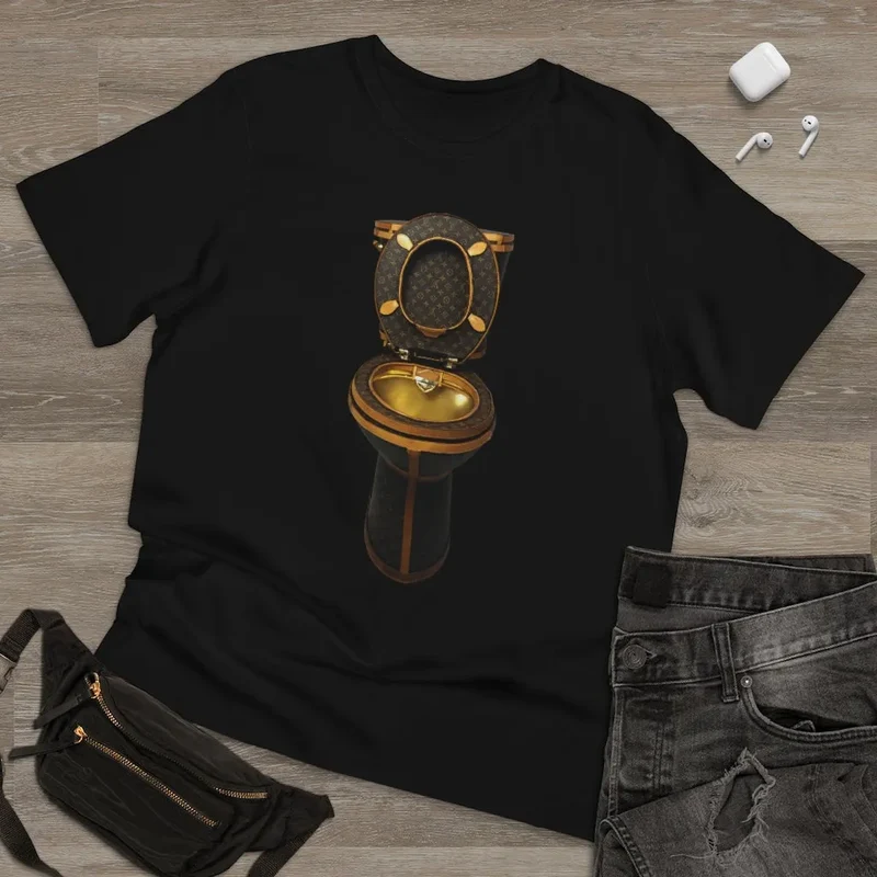 Luxury Golden Toilet Mob Wife T-Shirt