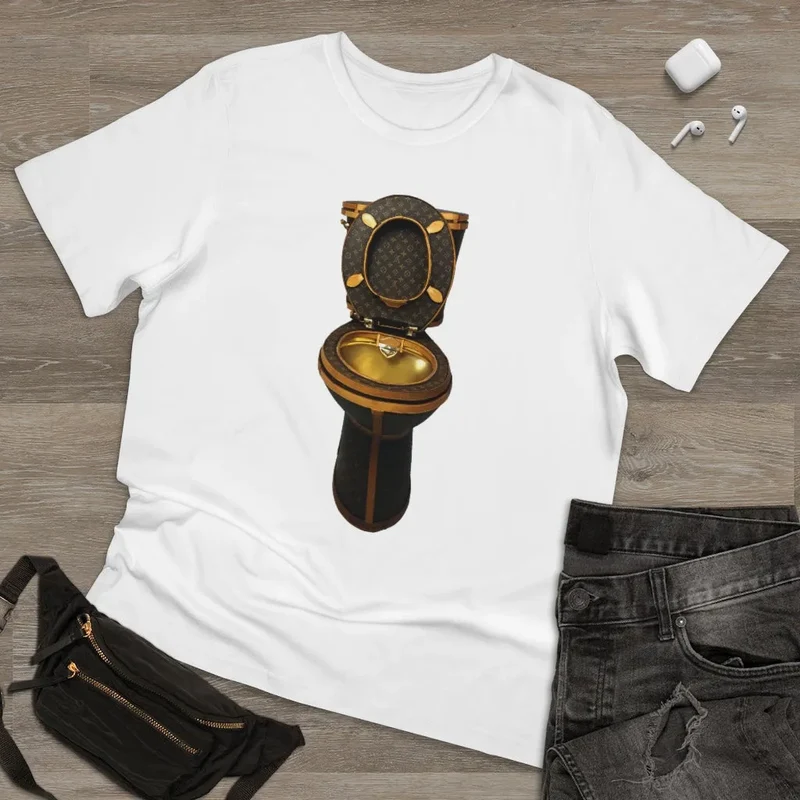 Luxury Golden Toilet Mob Wife T-Shirt
