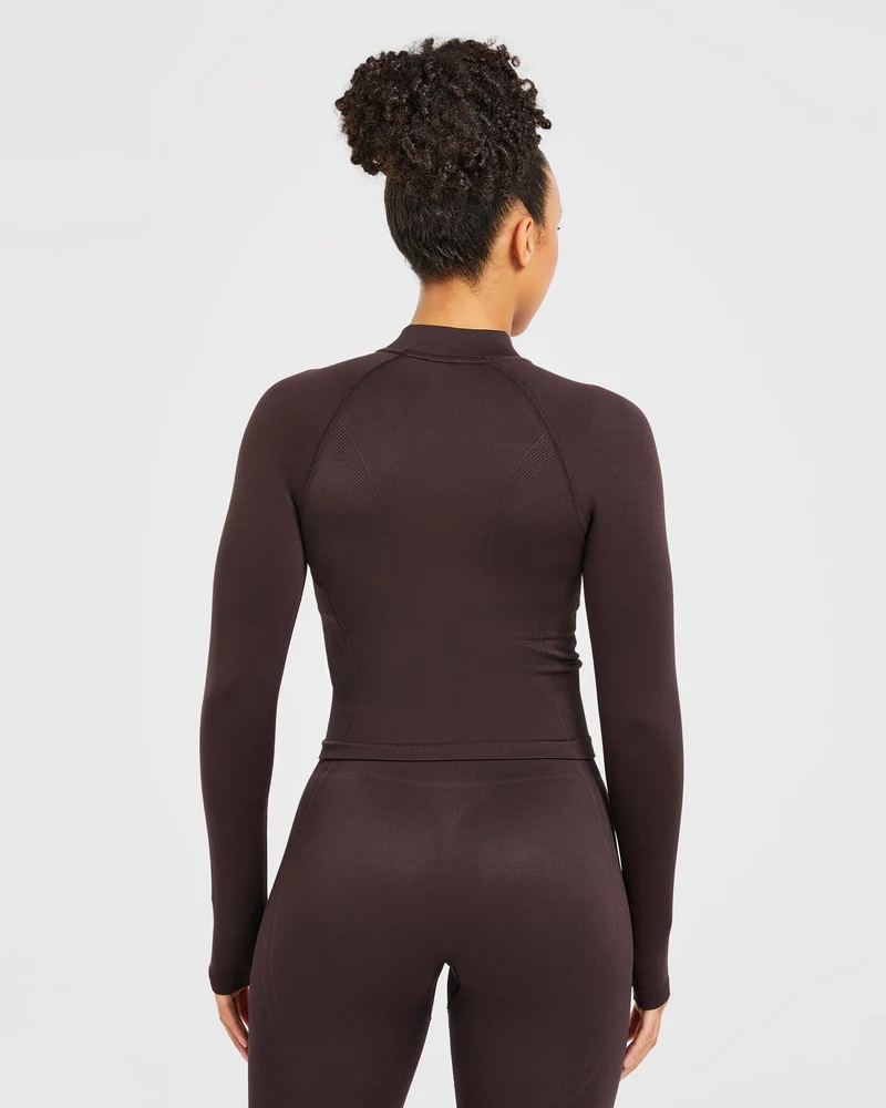 Balance V3 Seamless Zip Jacket - Dark Brun