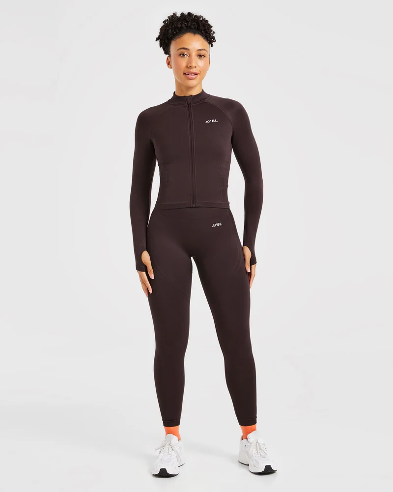 Balance V3 Seamless Zip Jacket - Dark Brun